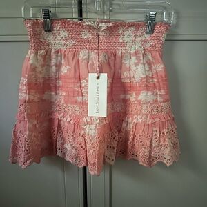 Love Shack Fancy Jimena Skirt- Coral